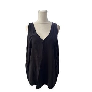 Torrid Black V Neck Challis Sleeveless Tank‎ Top Plus Size 2